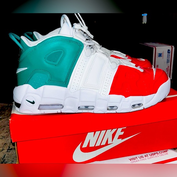 **SOLD** Nike Air More Uptempo 🇮🇹 (White/Red/Green), Men’s Size 14 - $290 - Picture 6 of 13